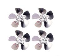 PureBowlic Confezione da 4 lame in alluminio per ventola di raffreddamento, asciugacapelli, foro da 6,9 mm, confezione multipla per conservazione frigorifera, riparazione della circolazione dell'aria