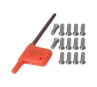 PureBowlic Confezione da 50 viti Torx per M2 M2.5 per M3 per M3.5 M5, inserti in carburo per tornio CNC, bulloni di ricambio con chiave per macchine industriali (M4 x 12)