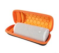 PureBowlic Custodia in EVA, per altoparlante JBL GRIP, custodia rigida portatile, per tracolla e moschettone, scatola protettiva compatta, per elementi essenziali audio (arancione)
