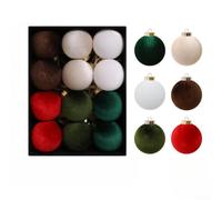 PureBowlic Decorazioni Sospese Natale 6cm Facili da Appendere 12pz | Design classico, marrone per verde , perfetto per alberi, ghirlande, interni(6colorA)