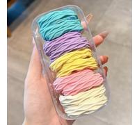 PureBowlic Elastici per capelli da donna, in tessuto ad alta elasticità, confezione da 10 pezzi, antiscivolo, morbidi elastici per coda di cavallo e chignon, diametro 3,5 cm (D)