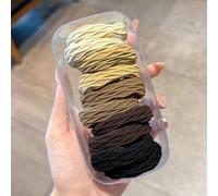 PureBowlic Elastici per capelli da donna, in tessuto ad alta elasticità, confezione da 10 pezzi, antiscivolo, morbidi elastici per coda di cavallo e chignon, diametro 3,5 cm (B)