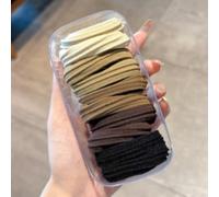 PureBowlic Elastici per capelli da donna, in tessuto ad alta elasticità, confezione da 10 pezzi, antiscivolo, morbidi elastici per coda di cavallo e chignon, diametro 3,5 cm (Q)