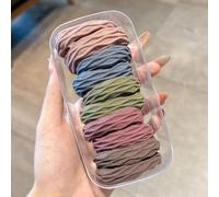 PureBowlic Elastici per capelli da donna, in tessuto ad alta elasticità, confezione da 10 pezzi, antiscivolo, morbidi elastici per coda di cavallo e chignon, diametro 3,5 cm (C)