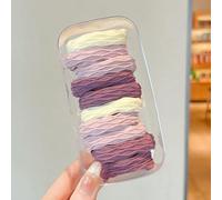 PureBowlic Elastici per capelli da donna, in tessuto ad alta elasticità, confezione da 10 pezzi, antiscivolo, morbidi elastici per coda di cavallo e chignon, diametro 3,5 cm (O)