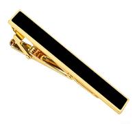 PureBowlic Fermacravatta Placcato Uomo Donna Geometrico Oro | Design geometrico elegante, finitura lucida sofisticata, ideale per cravatte sottili e spesse, per stile moderno(Gold)