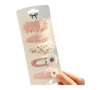 PureBowlic Fermaglio per capelli a forma di farfalla, realizzato a mano, in tessuto, a forma di becco d'anatra, leggero, antiscivolo, rosa, accessorio per capelli per fissare ciocche sciolte frangia