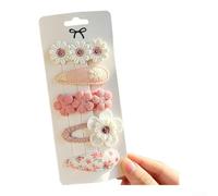 PureBowlic Fermaglio per capelli a forma di farfalla, realizzato a mano, in tessuto, a forma di becco d'anatra, leggero, antiscivolo, rosa, accessorio per capelli per fissare ciocche sciolte frangia
