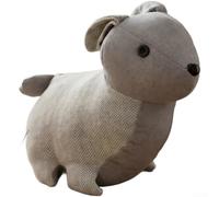 PureBowlic Fermaporta in tessuto di lino con stampa a forma di animale | Adorabili forme dei cartoni animati, struttura in tessuto di lino, aggiunge fascino alla casa, impedisce che la porta sbatta