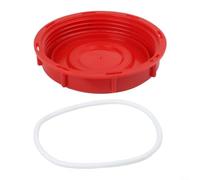 PureBowlic IBC, tappo di copertura per serbatoio, 163 mm, con guarnizione per Schutz per Greif Bonar Snyder, in polietilene ad alta densità, per contenitori da 275-330 galloni, nero (rosso)