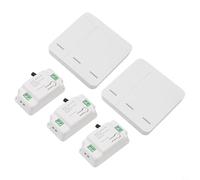 PureBowlic Kit interruttore della luce telecomando RF a 3 bande wireless con segnale 433 MHz, nessuna installazione di ricablaggio, include tre ricevitori per illuminazione interna ed esterna in
