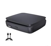 PureBowlic Lettore CD DVD portatile con USB e, disco esterno per viaggi a casa, sistema audio ABS compatto e supporto musicale, nero