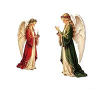 PureBowlic Magneti Natalizi Angelo per Garage Set Completo Magneti Natalizi | Due per angeli, stelle dorate, scritte augurali, scena natività , festiva(Style-1)