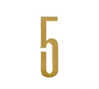 PureBowlic Numero civico in lega di zinco, 7,6 cm, resistente alle | Elegante design moderno, altezza 7,6 cm, finitura oro ad alta visibilità, migliora istantaneamente il fascino del marciapiede