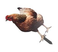 PureBowlic Palo da giardino in metallo a forma di pollo, 31 cm, resistente | Metallo resistente alle intemperie, altezza 31 cm, colori vivaci, facile inserimento nel terreno, decorazione per patio prato