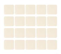 PureBowlic Panno di camoscio artificiale, 20 pezzi, 10 x 10 cm, altamente assorbente, per sfumare l'arte dell'argilla, per scultura, dettagli auto, lucidatura del vetro, flessibile, beige, bianco