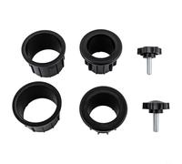 PureBowlic Parti di ricambio per portaombrelli in acciaio con coperture ad anello da 3,8 e 4,8 cm, per patio, giardino, mercato, ombrelloni, adattatore per palo stabile, set con finitura nera