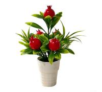 PureBowlic per decorazione Tavolo Ufficio Frutta Finto 18cm per decorazione | Materiale schiuma , irrigazione richiesta, niente luce per solare, per verde l'anno, per facile cura(Red1)