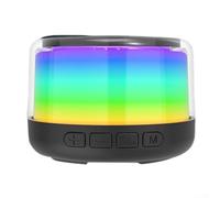 PureBowlic per mini altoparlante di ricarica wireless 5.2 portatile per luce RGB, compatto 8 x 8 x 5 cm ABS per boombox per uso interno esterno, compatibile per telefoni cellulari e tablet, bianco