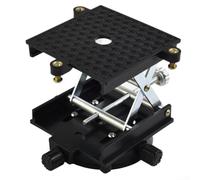 PureBowlic Piattaforma di sollevamento in lega di alluminio, altezza regolabile da 4,5 a 11 cm, supporto da laboratorio per esperimenti di fisica, chimica, biologia, tavolo elevatore stabile con