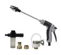 PureBowlic Pistola ad acqua ad alta pressione per ugello rotante a 360° per lavaggio auto e pulizia del giardino, spray ABS per rilascio istantaneo e presa comoda (grigio)