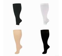 PureBowlic Plus Calze al ginocchio Moisture Athletic | Calze di supporto da donna, traspiranti, per corsa, fascia per arco plantare, antiscivolo, 4 ginocchia, multicolore