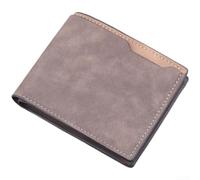 PureBowlic Portafoglio da uomo bifold sottile, in pelle PU, design corto | 7 scomparti per carte di credito 2 scomparti per banconote stile retrò europeo, compatto per il trasporto quotidiano