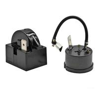 PureBowlic Relè di avviamento PTC e protezione da sovraccarico del compressore QP2-15 per perno rotondo per la riparazione di frigoriferi e congelatori, elettrico affidabile per dispositivo di