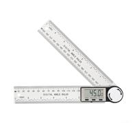PureBowlic Righello angolare digitale 2 in 1 con schermo LCD, risoluzione 0,1 °, strumento di misurazione per la lavorazione del legno e funzione inversa 21,5 x 3,5 x 2,3 cm (bianco e nero)