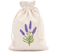 PureBowlic Sacchetti in cotone bianco con coulisse, confezione da 24 bustine da 10 x 15 cm | I sacchetti respirabili della lavanda hanno asciugato le erbe dei fiori, aromaterapia di stoccaggio dei favori di nozze