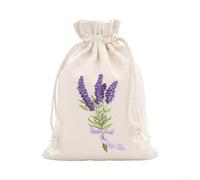 PureBowlic Sacchetti in cotone bianco con coulisse, confezione da 24 bustine da 10 x 15 cm | I sacchetti respirabili della lavanda hanno asciugato le erbe dei fiori, aromaterapia di stoccaggio dei favori di nozze