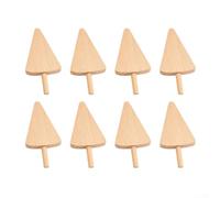 PureBowlic Sagome in legno grezzo per artigianato estivo fai da te, forme rustiche da 12 cm, per pittura, colorazione e combustione del legno, ideali per vassoi a più livelli (forma triangolare)