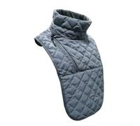 PureBowlic Scaldacollo da moto per uomo e donna, copertura antivento per spalle con cerniera, caldo tessuto Taslon per equitazione, ciclismo, sci, nero, 40 x 36 cm (grigio scuro)