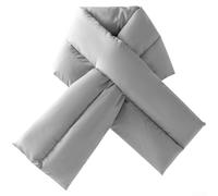 PureBowlic Scaldacollo invernale a forma di croce in cotone ispessito, antivento, antistatico, stile coreano, 110 x 20 cm, nero, per donne e uomini, per viaggi all'aperto (grigio)