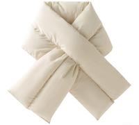 PureBowlic Scaldacollo invernale a forma di croce in cotone ispessito, antivento, antistatico, stile coreano, 110 x 20 cm, nero, per donne e uomini, attività all'aperto e viaggi (beige)