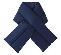 PureBowlic Scaldacollo invernale a forma di croce in cotone ispessito, antivento, antistatico, stile coreano, 110 x 20 cm, nero, per donne e uomini, attività all'aperto e viaggi (blu scuro)