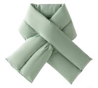 PureBowlic Scaldacollo invernale a forma di croce in cotone ispessito, antivento, antistatico, stile coreano, 110 x 20 cm, nero, per donne e uomini, per viaggi all'aperto (verde chiaro)