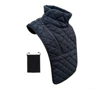 PureBowlic Scaldacollo invernale antivento per moto, passamontagna in morbido velluto di cotone con custodia, copertura toracica calda per la guida con tempo freddo, nero (borsa in velluto nero)