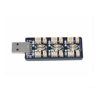 PureBowlic Scheda di ricarica USB a sei canali per 1S 3,7 V per batterie Lipo e LiHv, 6 porte indipendenti per caricabatterie per indicatori di stato LED e interruttore di tensione per modelli di