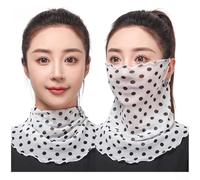 PureBowlic Sciarpa da donna con stampa floreale, in poliestere traspirante, scaldacollo e maschera per il viso per passanti per le orecchie, fascia versatile per l'uso quotidiano blu, verde, marrone