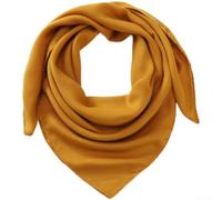 PureBowlic Sciarpa quadrata da donna in raso, 90 x 90 cm, retrò, leggera, in tinta unita, per lo styling estivo alla moda, nero, diverse opzioni di colore per i viaggi quotidiani (curcuma)
