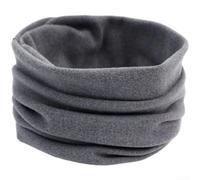 PureBowlic Sciarpa scaldacollo unisex in caldo pile, collo invernale elastico termico per il freddo, leggero e morbido poliestere per uomo e donna, nero (grigio)