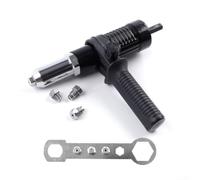 PureBowlic Set di adattatori per rivetti elettrici per trapano senza fili, testa rivettatrice in acciaio legato forgiato con capacità di 2,4-4,8 mm, kit di utensili manuali a basso rumore per fai da