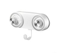 PureBowlic Supporto magnetico per asciugacapelli, montaggio a parete con forte ventosa, senza trapano, organizer da bagno per asciugacapelli, salvaspazio con gancio per cavo, grigio (bianco)