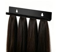 PureBowlic Supporto per extension per capelli con ventose per intrecciare, supporto in plastica per trame, clip, nastri, organizer per saloni di bellezza, 30 cm, bianco o nero (nero)