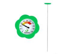 PureBowlic Termometro per suolo con sonda lunga impermeabile in acciaio inossidabile 304 per letture accurate della temperatura del suolo in aiuole e cumuli di compost, facile da leggere per la cura