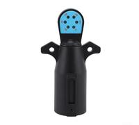 PureBowlic Tester per rimorchio a 7 pin con indicatore LED, segnale di presa per cablaggio del gancio di traino, luci di freno e di direzione, perni in ottone, alloggiamento in ABS, nero, 130 x 78 x