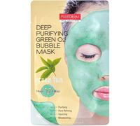 Purederm - Deep Purifying Black O2 Bubble Mask "GREEN TEA" Maschere in tessuto 20 g unisex