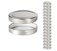 PUREGANIC® 8 coperchi Deep Twist Off per barattoli a vite e barattoli | DTO Ø 82 mm tappo a vite con blu | Made in Germany