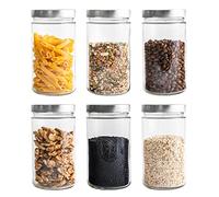 PUREGANIC® Set di 6 barattoli per marmellate, 720 ml ciascuno, con coperchio a vite DTO, diametro: 82 mm, ideali come barattoli per la spesa, servizio e molto altro ancora, standard